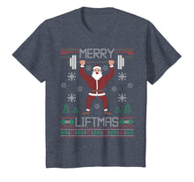 Load image into Gallery viewer, Merry Liftmas T-Shirt Ugly Christmas Sweater Gym Workout Tee
