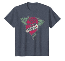 Load image into Gallery viewer, Mom Tattoo T-shirt Heart Red Rose Motorcycle Tshirt