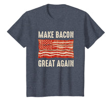 Load image into Gallery viewer, Make Bacon Great Again Funny BBQ Bacon Flag T-Shirt