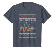 Load image into Gallery viewer, Dino Ugly Christmas Sweater T-Shirt, Xmas Dinosaur Tee