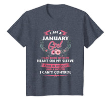 Load image into Gallery viewer, Funny Cute Girl Birthday Gift Tshirt, I Am A January Girl