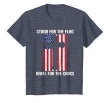 Load image into Gallery viewer, USA Patriotic T Shirt American Flag Cross Religious Gift Tee