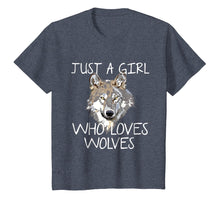 Load image into Gallery viewer, Just A Girl Who Loves Wolves Tshirt Cute Wolf Tee Shirt Gift