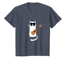Load image into Gallery viewer, Funny Cat Wearing Sunglasses Playing Ukulele T-Shirt-866889