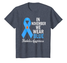Load image into Gallery viewer, In November We Wear Blue Diabetes Awareness Blue Ribbon T1D T-Shirt