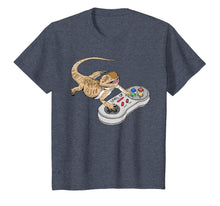 Load image into Gallery viewer, Bearded Dragon Playing Video Game Reptiles Pagona Gamers T-Shirt-81726
