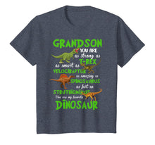 Load image into Gallery viewer, Grandson You Are,As Strong As T-rex As Smart As Velociraptor T-Shirt-887456