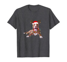 Load image into Gallery viewer, American Pitbull Terrier Reindeer Christmas Lights Funny T-Shirt