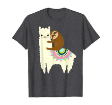 Load image into Gallery viewer, Cute Llama (Alpaca) And Sloth, Best friends, T-Shirt T-Shirt