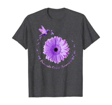 Load image into Gallery viewer, Hummingbird Purple Sunflower Pancreatic Cancer Awareness T-Shirt