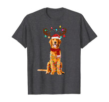 Load image into Gallery viewer, Cute Golden Retriever Christmas Lights Reindeer Pajamas T-Shirt