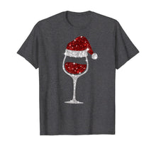 Load image into Gallery viewer, Wine Glasses Santa Hat Christmas Wine Lover T-Shirt