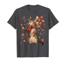Load image into Gallery viewer, Funny Cat Leaf Fall Hello Autumn Funny Cat Kitten Lover Gift T-Shirt
