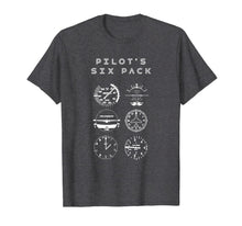 Load image into Gallery viewer, Pilot's Six Pack Funny Flying Gift T-Shirt