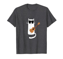 Load image into Gallery viewer, Funny Cat Wearing Sunglasses Playing Ukulele T-Shirt-866889