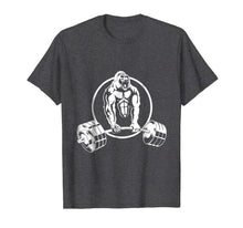 Load image into Gallery viewer, Gorilla Strength Weight lifter Gym T Shirt Body Builder Tee