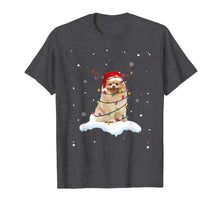 Load image into Gallery viewer, Pomeranian With Santa Hat Christmas Lights Reindeer Gift T-Shirt-2044121