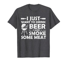 Load image into Gallery viewer, BBQ Smoking Pitmaster Shirt Art Gift Drink Beer Smoke Meat
