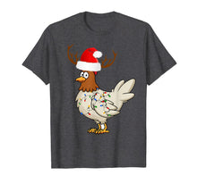Load image into Gallery viewer, Chicken Christmas Reindeer Christmas Lights Pajama Costume T-Shirt