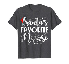 Load image into Gallery viewer, Santa's Favorite Nurse Merry Christmas T-Shirt