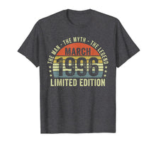 Load image into Gallery viewer, March 1996 The Man Myth Legend 24th Birthday Gift T-Shirt-3091090