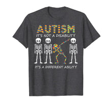 Load image into Gallery viewer, Autism it's a different ability Funny Dabbing skeleton Gift T-Shirt