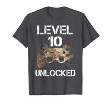 Load image into Gallery viewer, Level 10 Unlocked Boys 10th Birthday 10 Year Old Gamer Gift T-Shirt