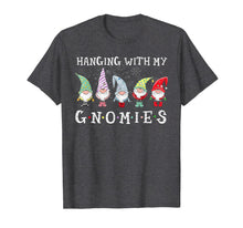 Load image into Gallery viewer, Santa Gardening Gnome Christmas Tee Hanging With My Gnomies T-Shirt