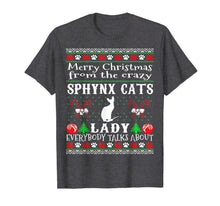 Load image into Gallery viewer, Merry Christmas Sphynx Cats Lady Ugly Sweater T-Shirt