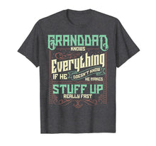 Load image into Gallery viewer, Mens Granddad Knows Everything Funny Granddad Christmas Gifts T-Shirt-1654539