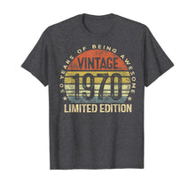 Load image into Gallery viewer, 50 Year Old Gifts Vintage 1970 Limited Edition 50th Birthday T-Shirt-145786