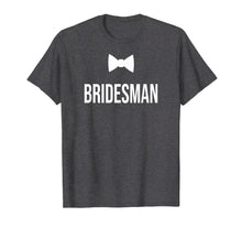 Load image into Gallery viewer, Mens Bowtie Image Silhouette Bridesman T-Shirt for Men