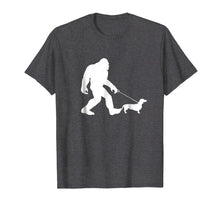 Load image into Gallery viewer, Bigfoot Walking Dachshund Shirt Funny Wiener Dog Gift