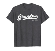 Load image into Gallery viewer, Grandpa Est 2019 New Grandpa Gift Father's Day T-Shirt
