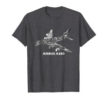 Load image into Gallery viewer, Airbus A380 jet airplane cutaway aviation pilot T-Shirt gift