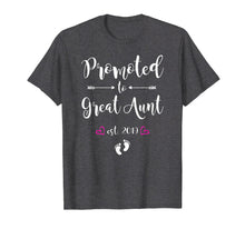 Load image into Gallery viewer, Promoted to Great Aunt Est 2019 New Great Auntie To Be Shirt