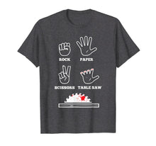 Load image into Gallery viewer, Cool Rock Paper Scissors Table Saw Gift Carpenters T-Shirt
