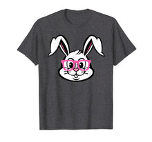 Load image into Gallery viewer, Cute Bunny Rabbit Pink Glasses Funny Hipster Easter Tshirt