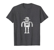 Load image into Gallery viewer, Distressed Retro Robot Dark T-Shirt Mens Womens Kids
