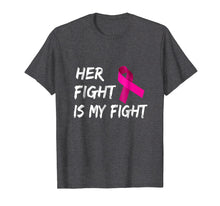 Load image into Gallery viewer, Breast Cancer Awareness Shirt Her Fight Is My Fight Ribbon