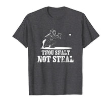 Load image into Gallery viewer, Baseball Catcher Shirt Thou Shalt Not Steal - Religious Gift