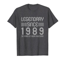 Load image into Gallery viewer, 30th Birthday T Shirt - 30 Years Of Being Awesome Since 1989