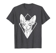 Load image into Gallery viewer, Black Metal Sphynx Cat Death Metal Goth T-Shirt