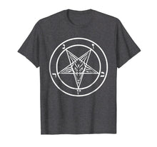 Load image into Gallery viewer, Baphomet T Shirt Pentagram Shirt Men Inverted Pentagram Tee