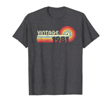 Load image into Gallery viewer, 1981 Vintage T Shirt, Birthday Gift Tee. Retro Style Shirt.