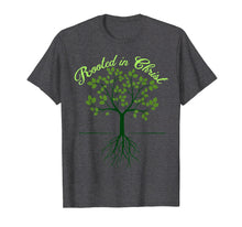 Load image into Gallery viewer, Rooted In Christ Tshirt Christian Cross Faith Jesus Shirt