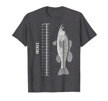 Load image into Gallery viewer, Fishing Ruler TShirt Fishermen Bass Fathers Day Gift Tee