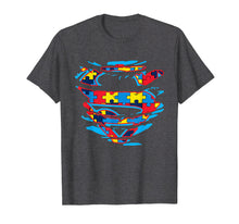 Load image into Gallery viewer, Kids Superhero Autism Awareness Tshirt Heart Autism Boy Girl
