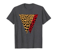 Load image into Gallery viewer, Red And Regular Leopard Print T-Shirt In Triangle