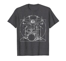 Load image into Gallery viewer, Drums T-Shirt Davinci Drummer Drumsticks Drumset Gift Tee
